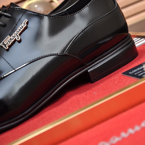 Replica Salvatore Ferragamo Leather Shoes For Men #1028776 $88.00 USD for Wholesale