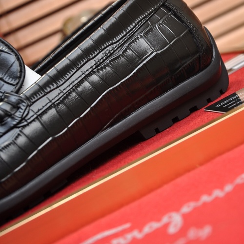 Replica Salvatore Ferragamo Leather Shoes For Men #1028779 $85.00 USD for Wholesale