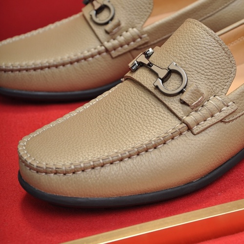 Replica Salvatore Ferragamo Leather Shoes For Men #1028782 $85.00 USD for Wholesale