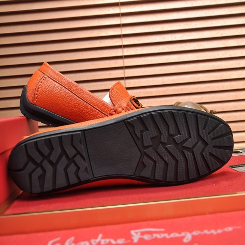 Replica Salvatore Ferragamo Leather Shoes For Men #1028783 $85.00 USD for Wholesale