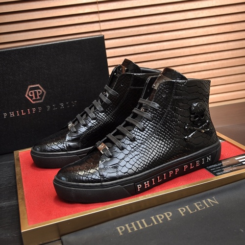 Replica Philipp Plein PP High Tops Shoes For Men #1028790, $88.00 USD, [ITEM#1028790], Replica Philipp Plein PP High Tops Shoes outlet from China