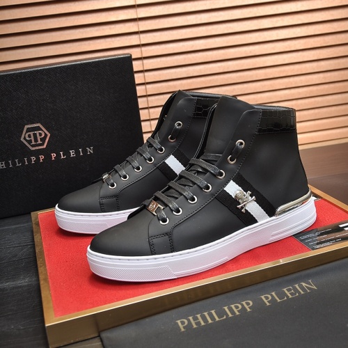 Replica Philipp Plein PP High Tops Shoes For Men #1028792, $88.00 USD, [ITEM#1028792], Replica Philipp Plein PP High Tops Shoes outlet from China