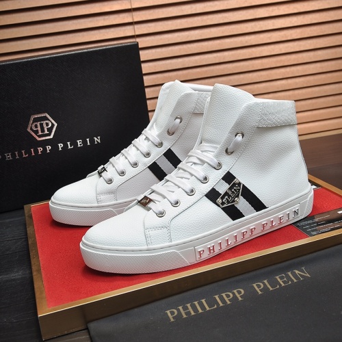 Replica Philipp Plein PP High Tops Shoes For Men #1028793, $88.00 USD, [ITEM#1028793], Replica Philipp Plein PP High Tops Shoes outlet from China