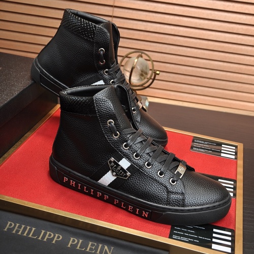 Replica Philipp Plein PP High Tops Shoes For Men #1028794 $88.00 USD for Wholesale