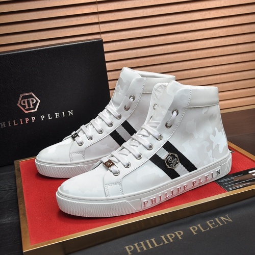 Replica Philipp Plein PP High Tops Shoes For Men #1028795, $88.00 USD, [ITEM#1028795], Replica Philipp Plein PP High Tops Shoes outlet from China