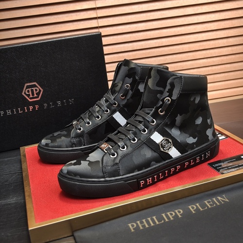 Replica Philipp Plein PP High Tops Shoes For Men #1028796, $88.00 USD, [ITEM#1028796], Replica Philipp Plein PP High Tops Shoes outlet from China