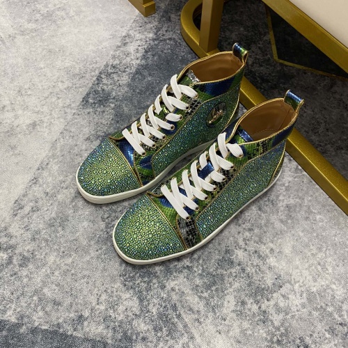 Replica Christian Louboutin High Top Shoes For Men #1033875, $102.00 USD, [ITEM#1033875], Replica Christian Louboutin High Top Shoes outlet from China