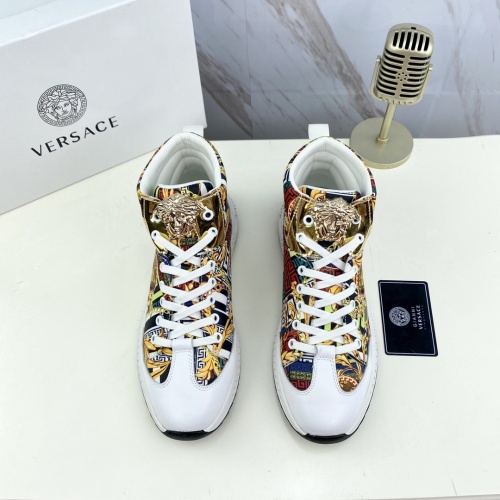 Replica Versace High Tops Shoes For Men #1038146 $80.00 USD for Wholesale