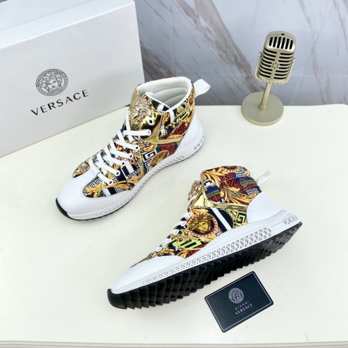 Replica Versace High Tops Shoes For Men #1038146 $80.00 USD for Wholesale