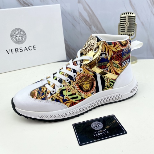 Replica Versace High Tops Shoes For Men #1038146 $80.00 USD for Wholesale