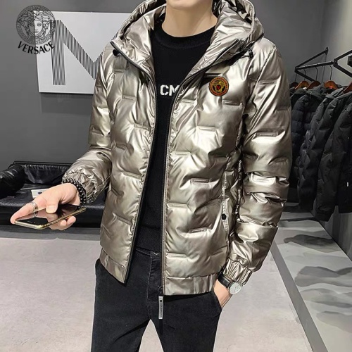Replica Versace Down Feather Coat Long Sleeved For Men #1040903, $82.00 USD, [ITEM#1040903], Replica Versace Down Coat outlet from China