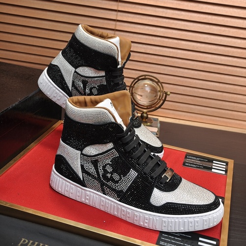 Replica Philipp Plein PP High Tops Shoes For Men #1042480 $108.00 USD for Wholesale