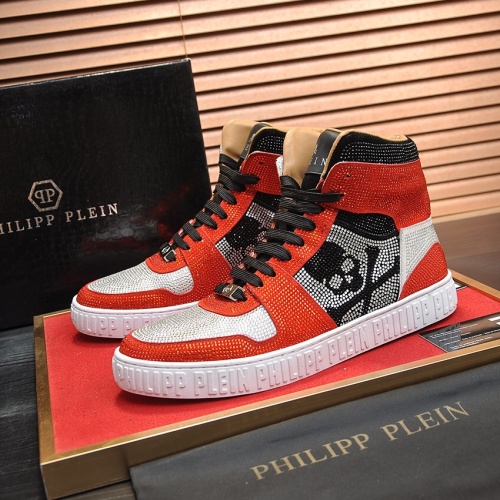 Replica Philipp Plein PP High Tops Shoes For Men #1042482, $108.00 USD, [ITEM#1042482], Replica Philipp Plein PP High Tops Shoes outlet from China