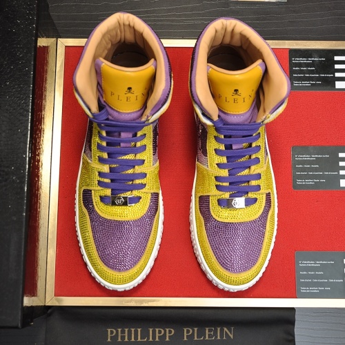 Replica Philipp Plein PP High Tops Shoes For Men #1042484 $108.00 USD for Wholesale