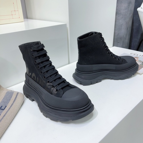 Replica Alexander McQueen High Tops Shoes For Men #1042985 $115.00 USD for Wholesale