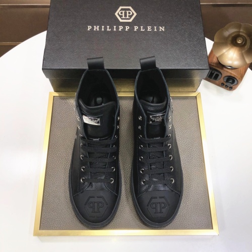 Replica Philipp Plein PP High Tops Shoes For Men #1043999 $98.00 USD for Wholesale
