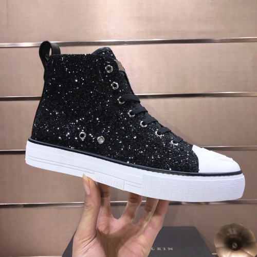Replica Philipp Plein PP High Tops Shoes For Men #1044005 $98.00 USD for Wholesale
