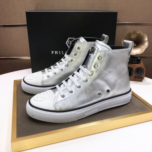 Replica Philipp Plein PP High Tops Shoes For Men #1044007, $98.00 USD, [ITEM#1044007], Replica Philipp Plein PP High Tops Shoes outlet from China