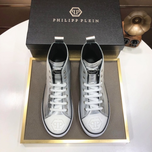 Replica Philipp Plein PP High Tops Shoes For Men #1044007 $98.00 USD for Wholesale