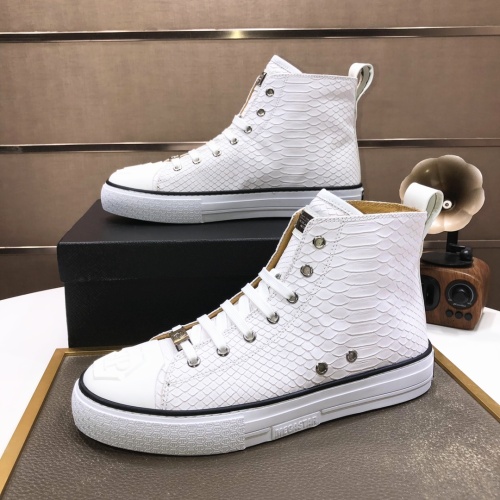 Replica Philipp Plein PP High Tops Shoes For Men #1044008 $98.00 USD for Wholesale
