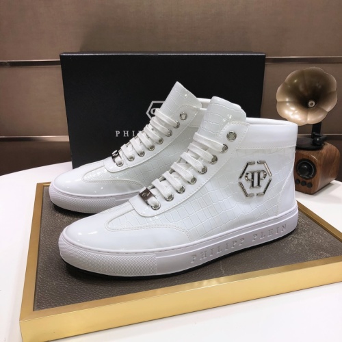 Replica Philipp Plein PP High Tops Shoes For Men #1044299, $88.00 USD, [ITEM#1044299], Replica Philipp Plein PP High Tops Shoes outlet from China