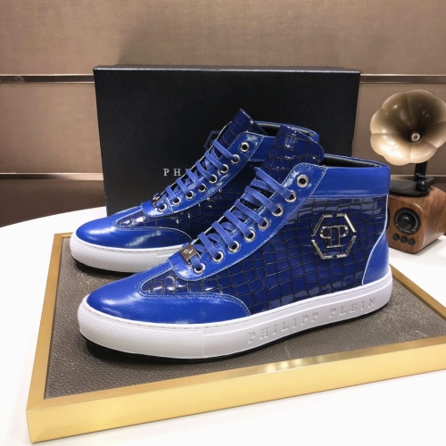 Replica Philipp Plein PP High Tops Shoes For Men #1044300, $88.00 USD, [ITEM#1044300], Replica Philipp Plein PP High Tops Shoes outlet from China