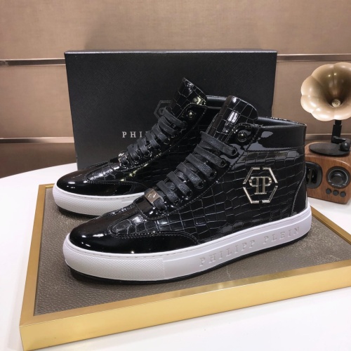 Replica Philipp Plein PP High Tops Shoes For Men #1044301, $88.00 USD, [ITEM#1044301], Replica Philipp Plein PP High Tops Shoes outlet from China