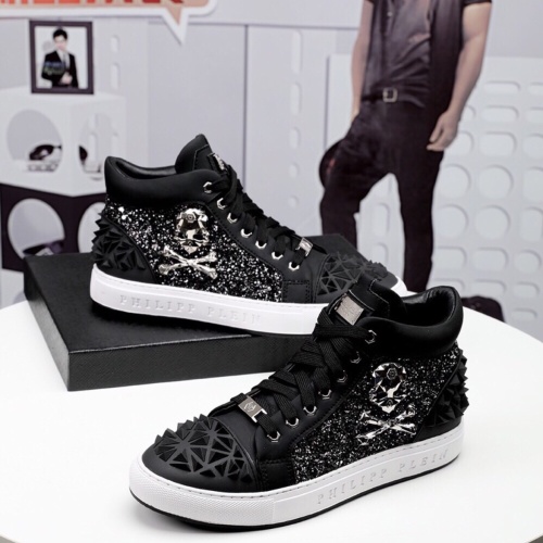 Replica Philipp Plein PP High Tops Shoes For Men #1044631, $80.00 USD, [ITEM#1044631], Replica Philipp Plein PP High Tops Shoes outlet from China