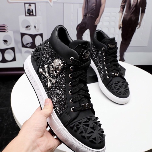 Replica Philipp Plein PP High Tops Shoes For Men #1044631 $80.00 USD for Wholesale
