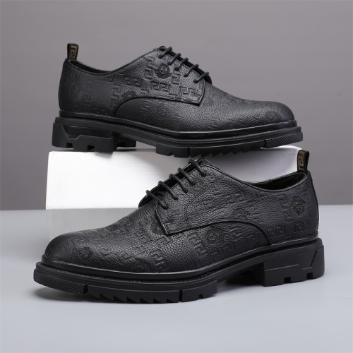 Replica Versace Leather Shoes For Men #1045096 $82.00 USD for Wholesale