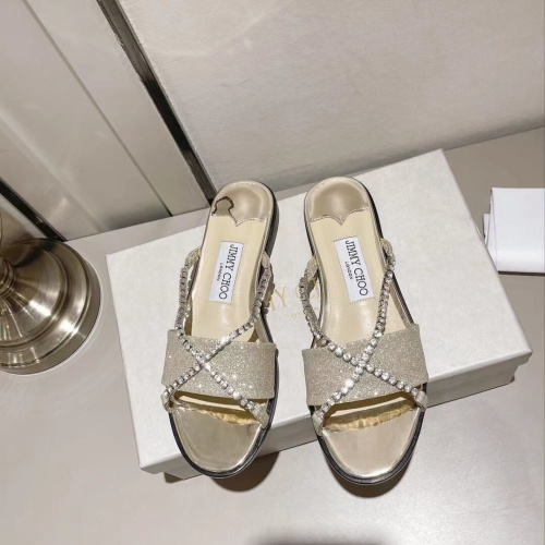 Replica Jimmy Choo Slippers For Women #1045295 $102.00 USD for Wholesale