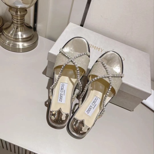 Replica Jimmy Choo Slippers For Women #1045295 $102.00 USD for Wholesale