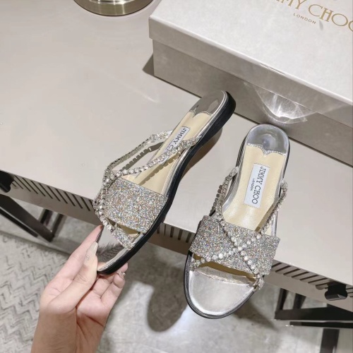 Replica Jimmy Choo Slippers For Women #1045296 $102.00 USD for Wholesale