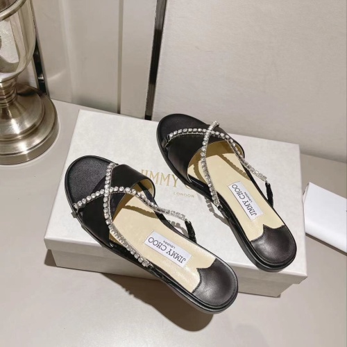 Replica Jimmy Choo Slippers For Women #1045297 $102.00 USD for Wholesale