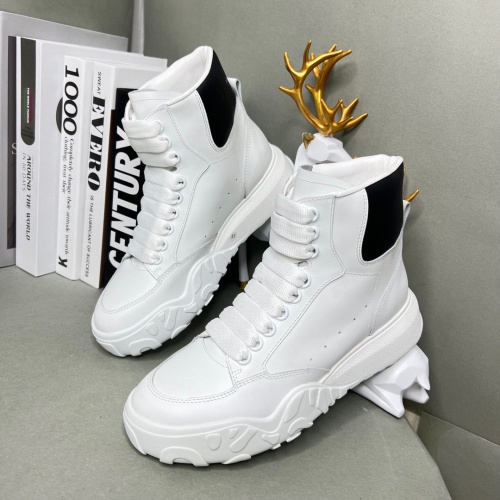 Replica Alexander McQueen High Tops Shoes For Women #1046215 $122.00 USD for Wholesale