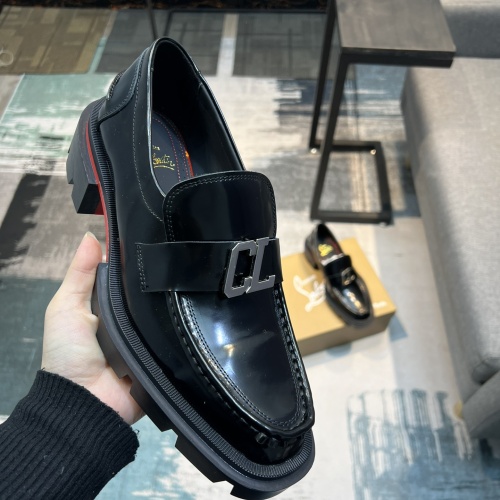 Replica Christian Louboutin Leather Shoes For Men #1050099 $118.00 USD for Wholesale