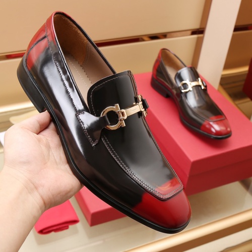 Replica Salvatore Ferragamo Leather Shoes For Men #1050153 $125.00 USD for Wholesale