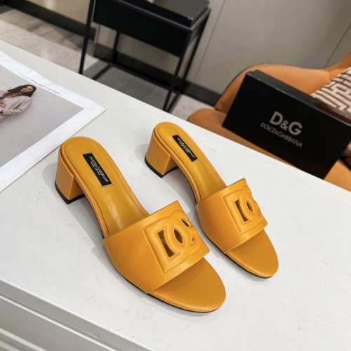 Replica Dolce & Gabbana D&G Slippers For Women #1051152 $85.00 USD for Wholesale