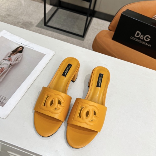 Replica Dolce & Gabbana D&G Slippers For Women #1051152 $85.00 USD for Wholesale