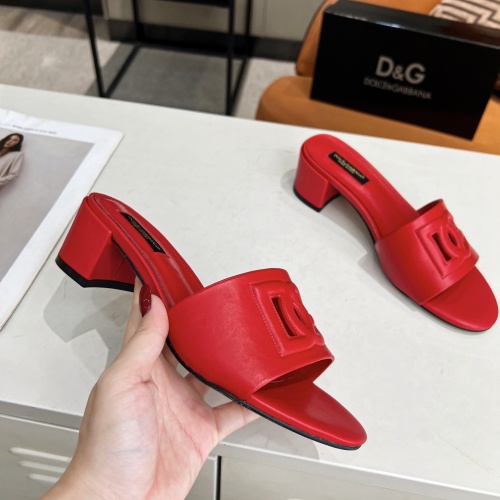Replica Dolce & Gabbana D&G Slippers For Women #1051155 $85.00 USD for Wholesale