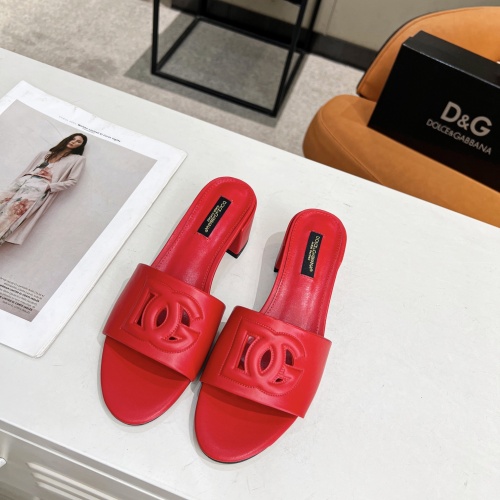 Replica Dolce & Gabbana D&G Slippers For Women #1051155 $85.00 USD for Wholesale