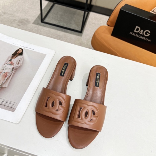 Replica Dolce & Gabbana D&G Slippers For Women #1051156 $85.00 USD for Wholesale