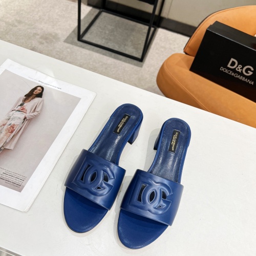 Replica Dolce & Gabbana D&G Slippers For Women #1051158 $85.00 USD for Wholesale