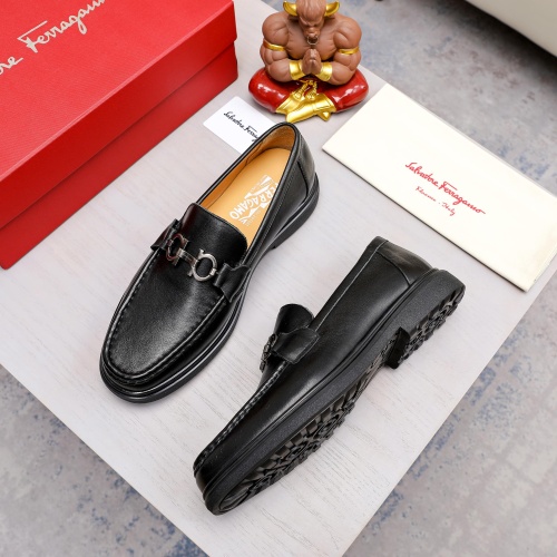 Replica Salvatore Ferragamo Leather Shoes For Men #1051201 $82.00 USD for Wholesale