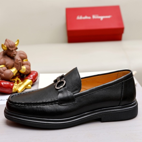 Replica Salvatore Ferragamo Leather Shoes For Men #1051201 $82.00 USD for Wholesale