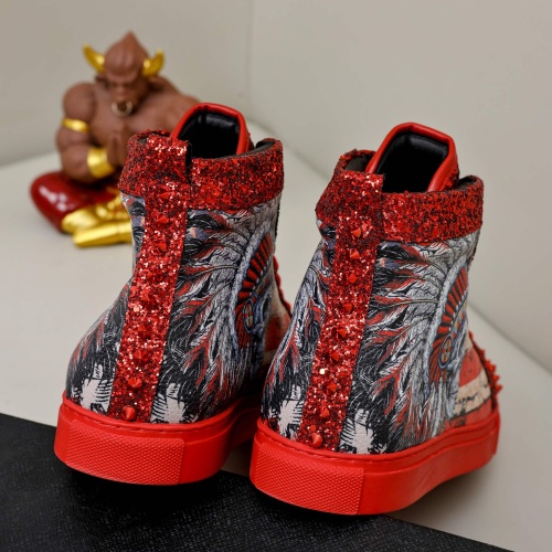 Replica Philipp Plein PP High Tops Shoes For Men #1051206 $96.00 USD for Wholesale