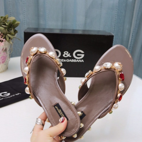 Replica Dolce & Gabbana D&G Slippers For Women #1051746 $72.00 USD for Wholesale