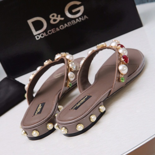 Replica Dolce & Gabbana D&G Slippers For Women #1051746 $72.00 USD for Wholesale