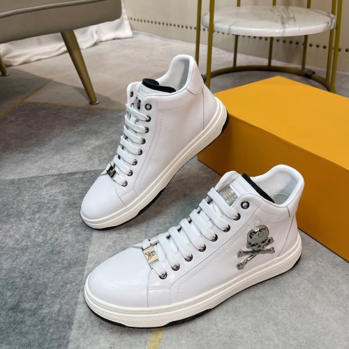 Replica Philipp Plein PP High Tops Shoes For Men #1051956, $82.00 USD, [ITEM#1051956], Replica Philipp Plein PP High Tops Shoes outlet from China