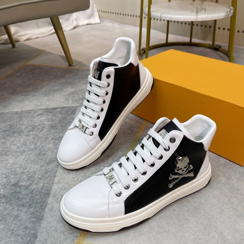 Replica Philipp Plein PP High Tops Shoes For Men #1051957, $82.00 USD, [ITEM#1051957], Replica Philipp Plein PP High Tops Shoes outlet from China